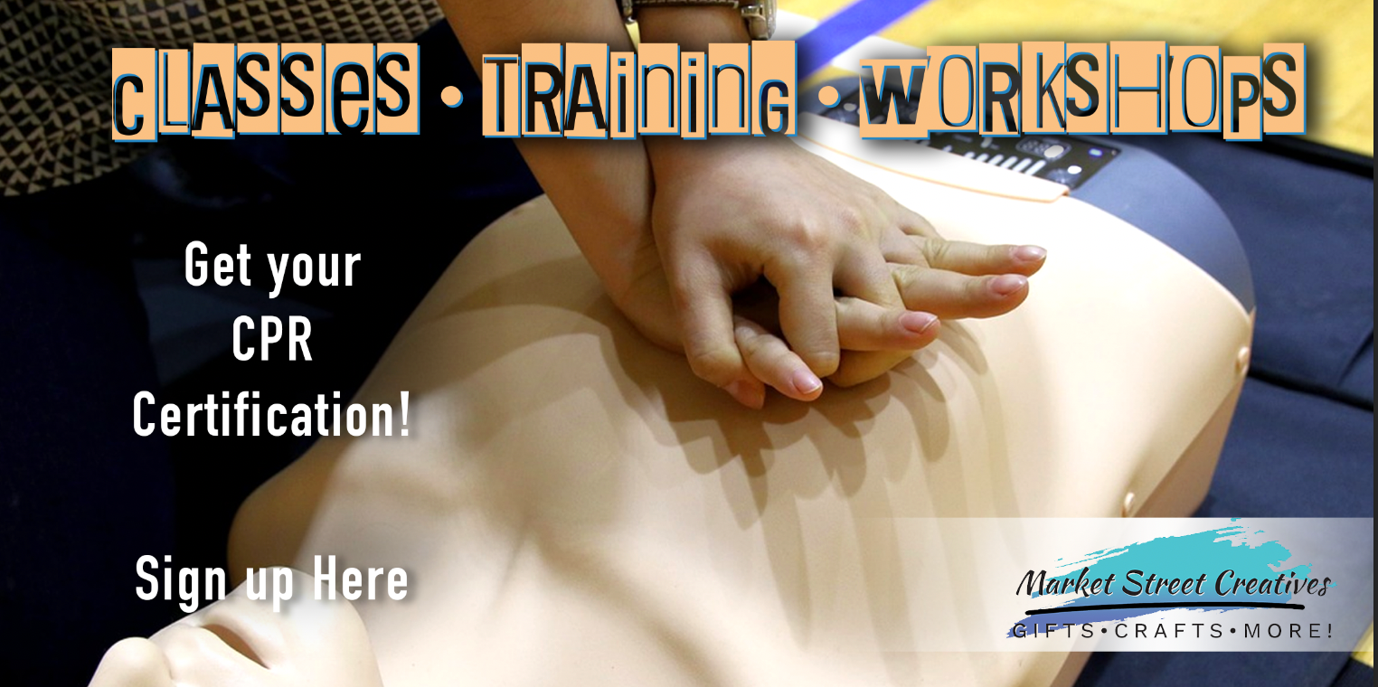 Get your CLASS 1 -BLS CPR Certification with Heidi and Julie Aug 24, 12PM-4PM